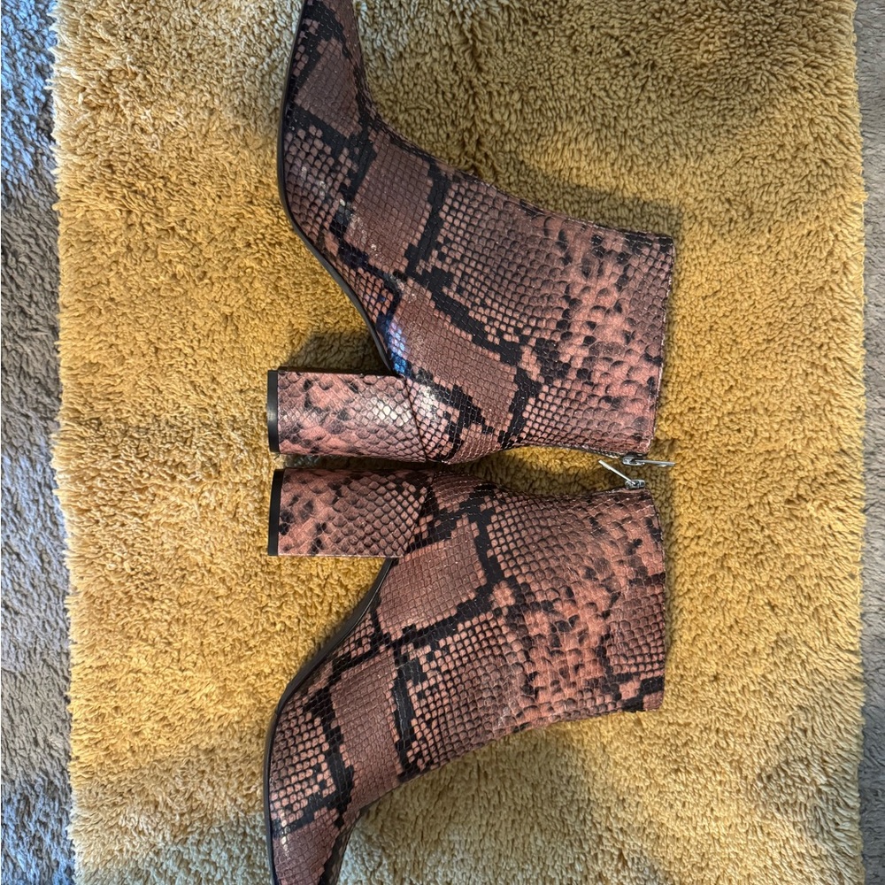 Zadig & Voltaire Snake Print Ankle Boots